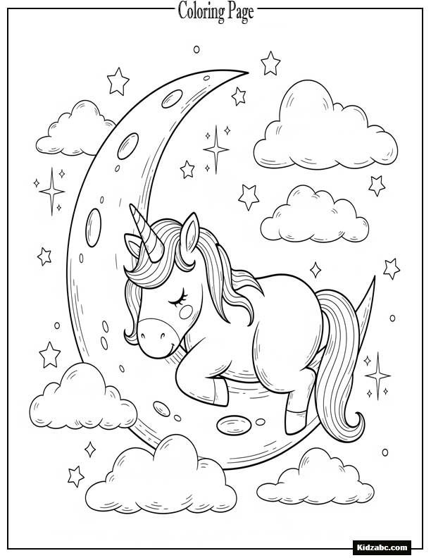Unicorn Coloring Pages