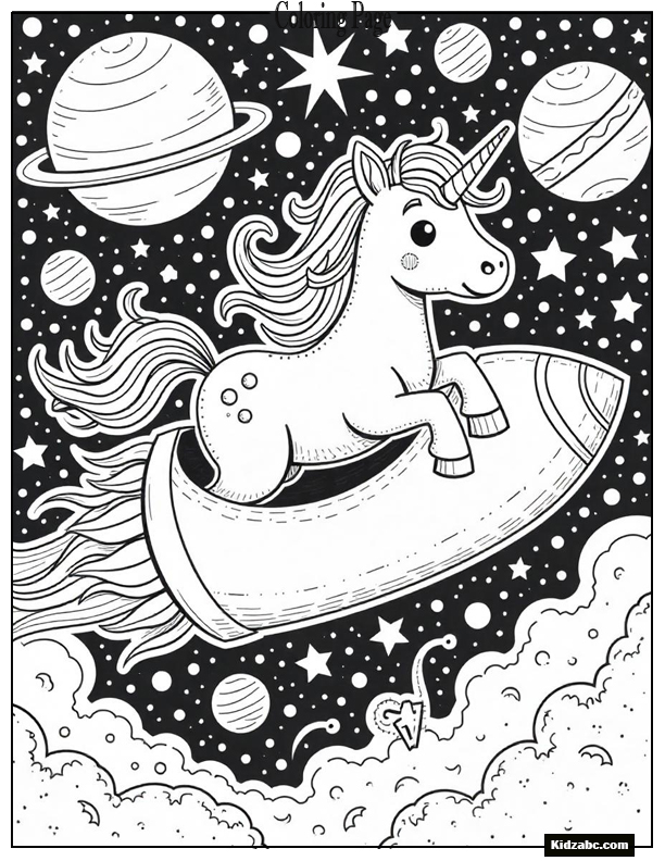 Unicorn Coloring Pages
