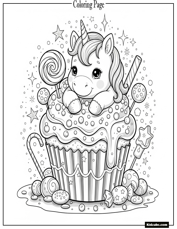 Unicorn Coloring Pages