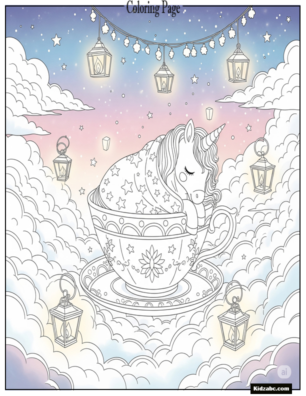 Unicorn Coloring Pages