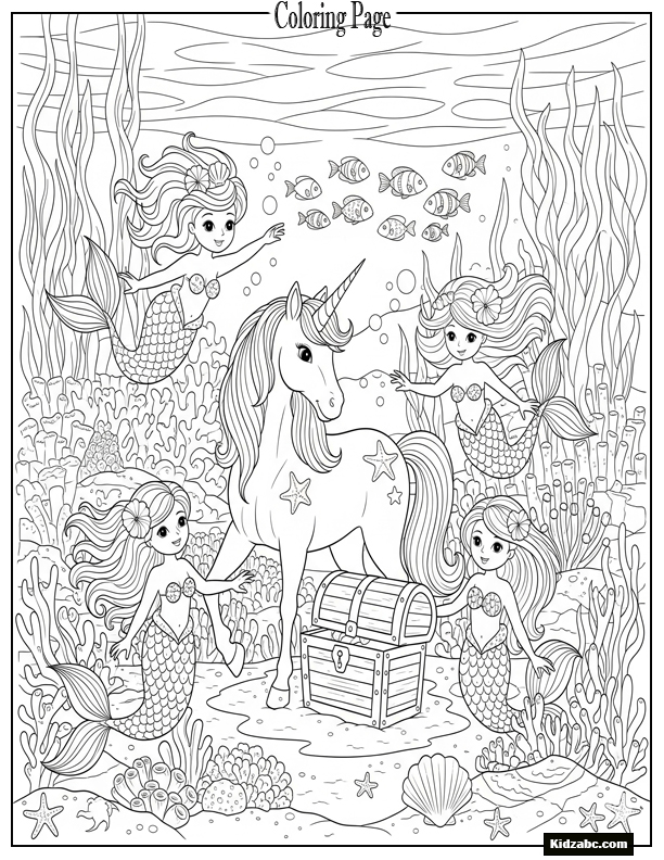 Unicorn Coloring Pages