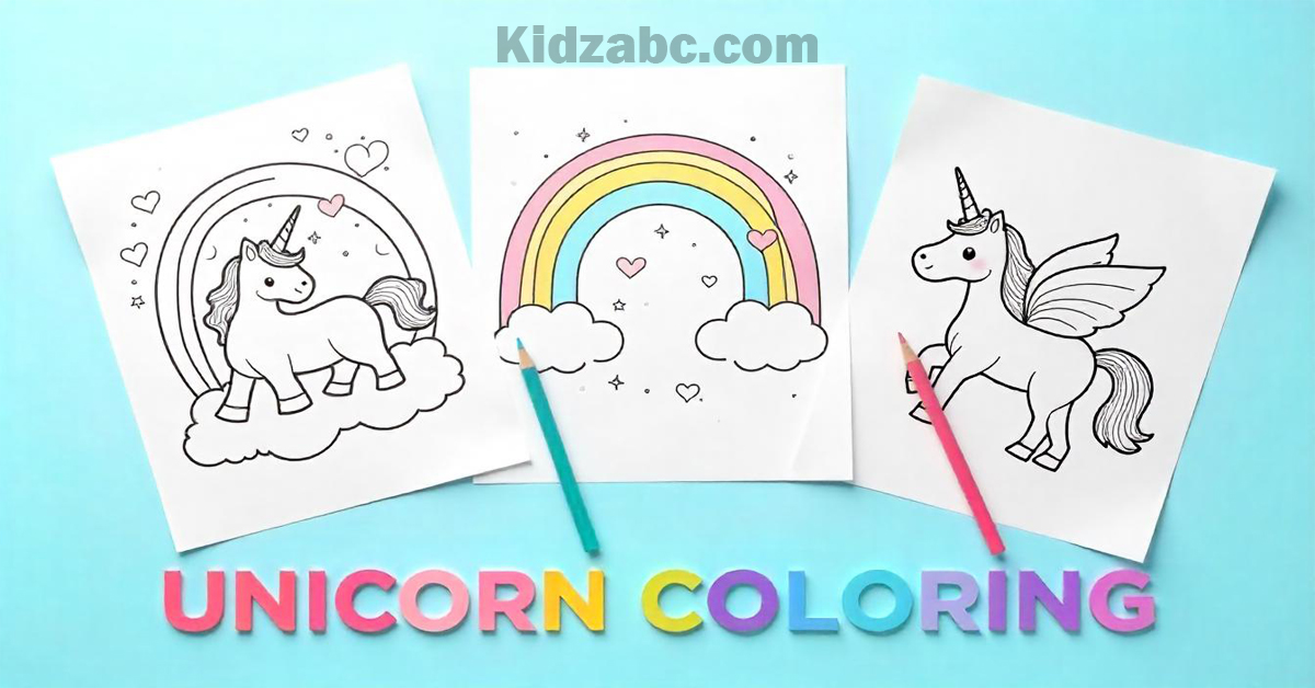 Unicorn Coloring Pages