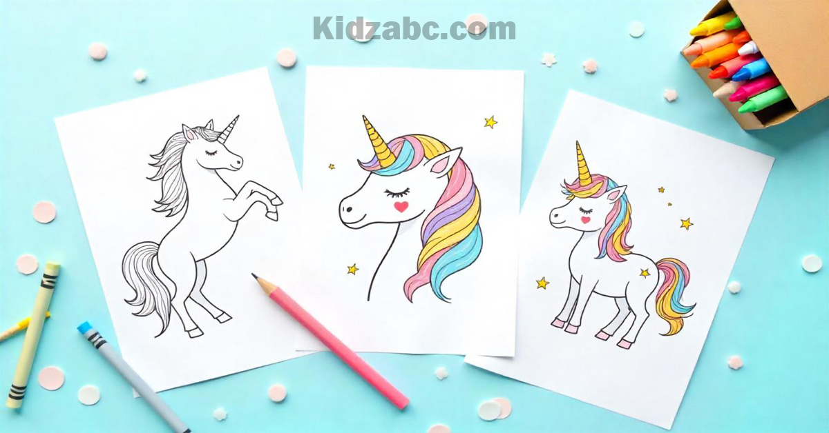Unicorn Coloring Pages