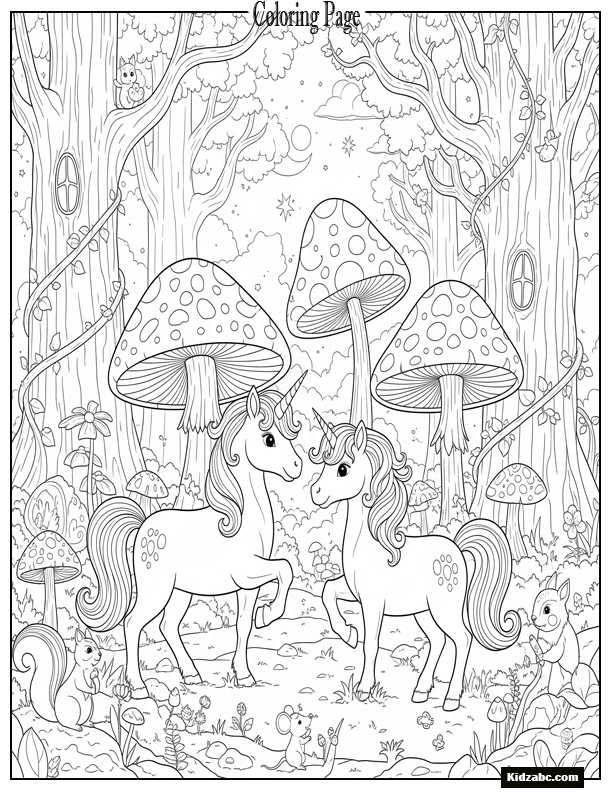 Unicorn Coloring Pages