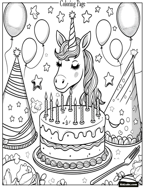 Unicorn Coloring Pages
