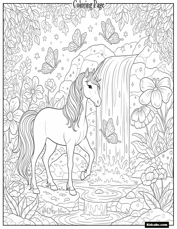 Unicorn Coloring Pages
