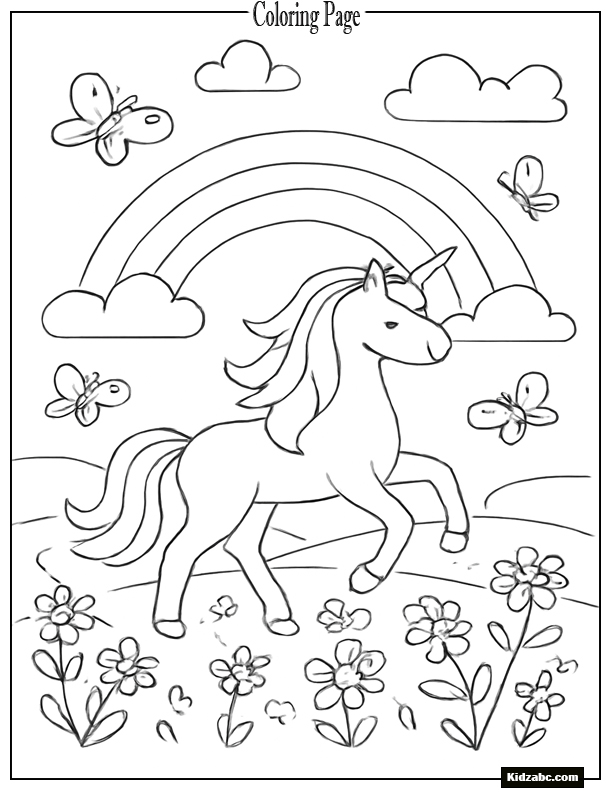 Unicorn Coloring Pages