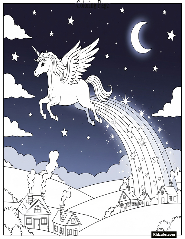 Unicorn Coloring Pages