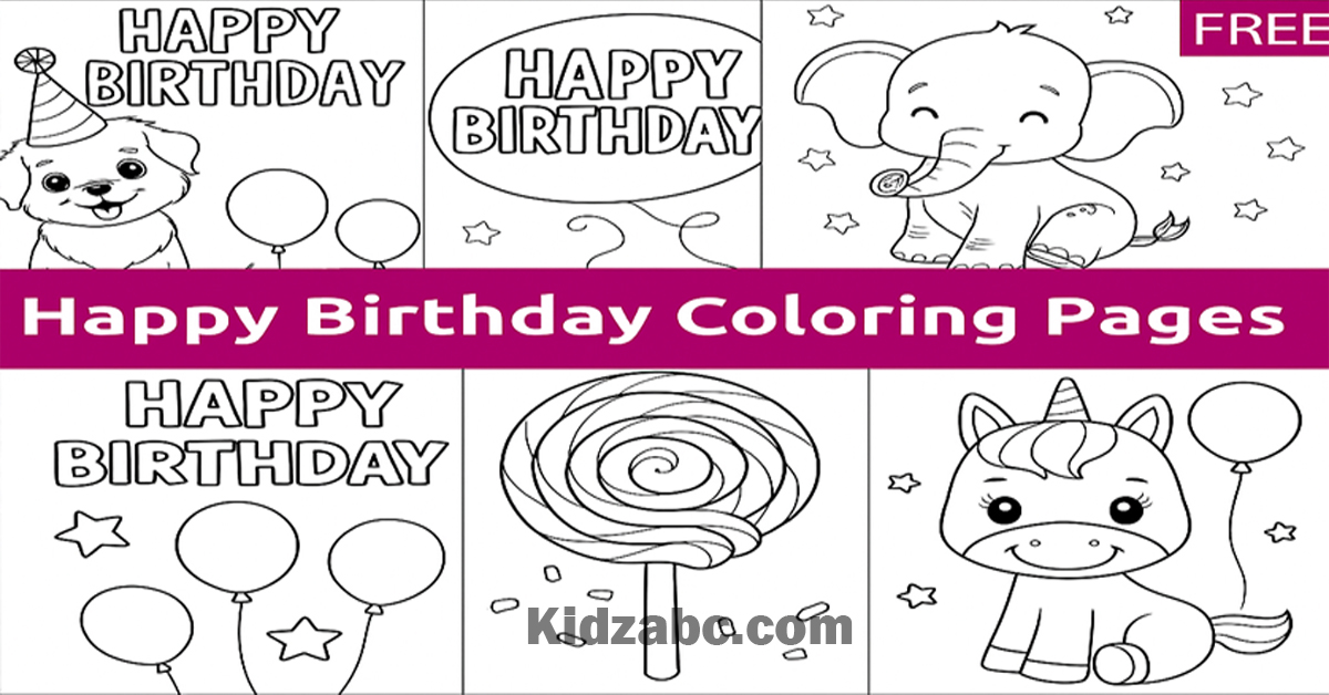 Birthday Coloring Pages