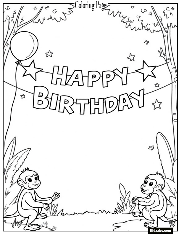 Birthday Coloring Pages