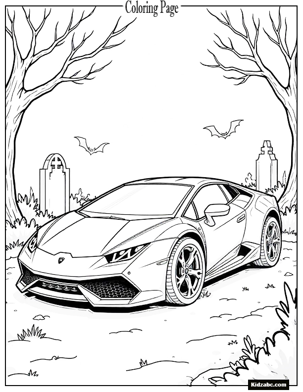Cartoon-style Lamborghini Sian with exaggerated tires