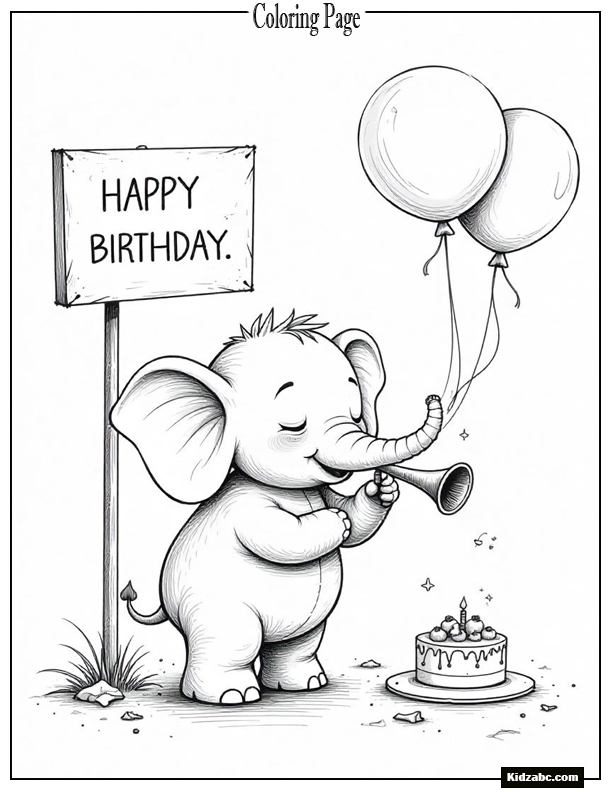 Birthday Coloring Pages