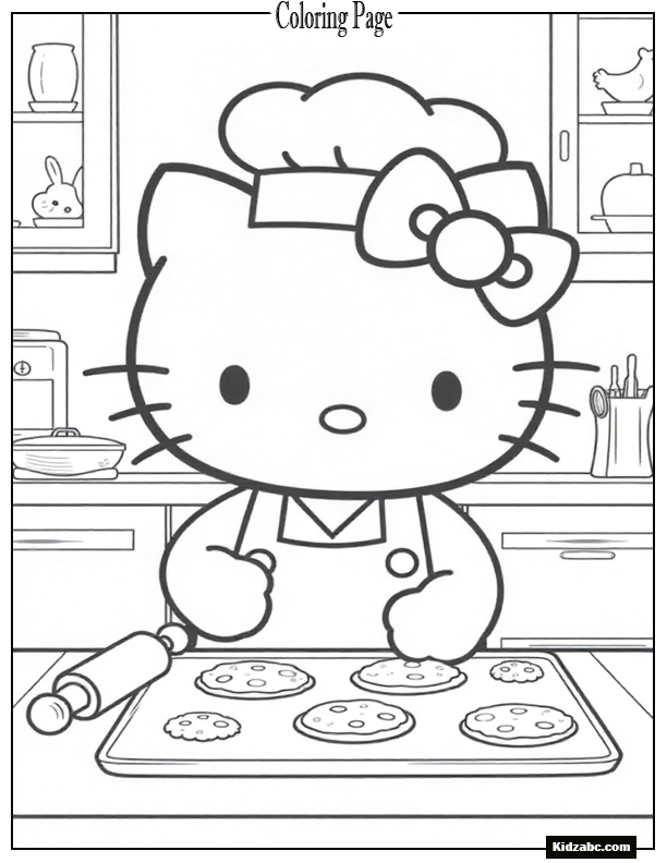 Hello Kitty Coloring Pages