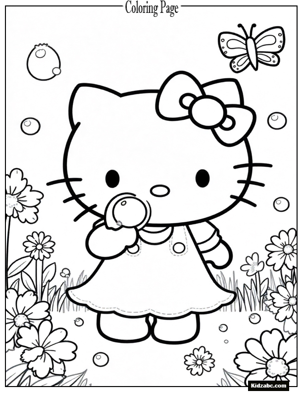 Hello Kitty Coloring Pages