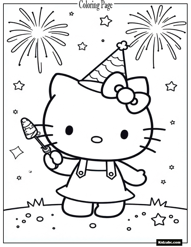 Hello Kitty Coloring Pages