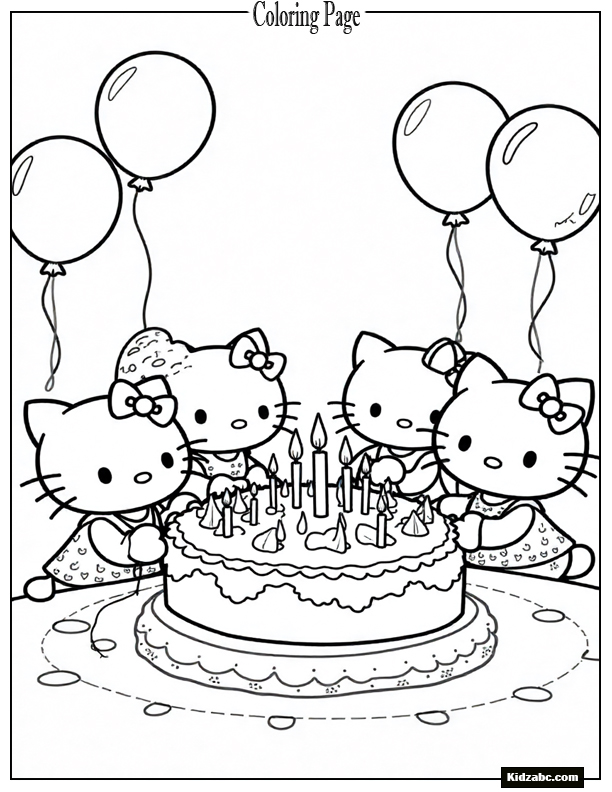 Hello Kitty Coloring Pages