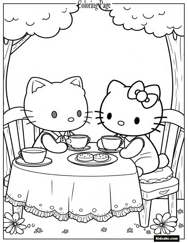 Hello Kitty Coloring Pages