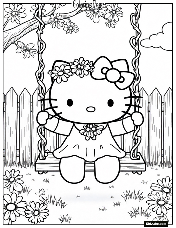 Hello Kitty Coloring Pages