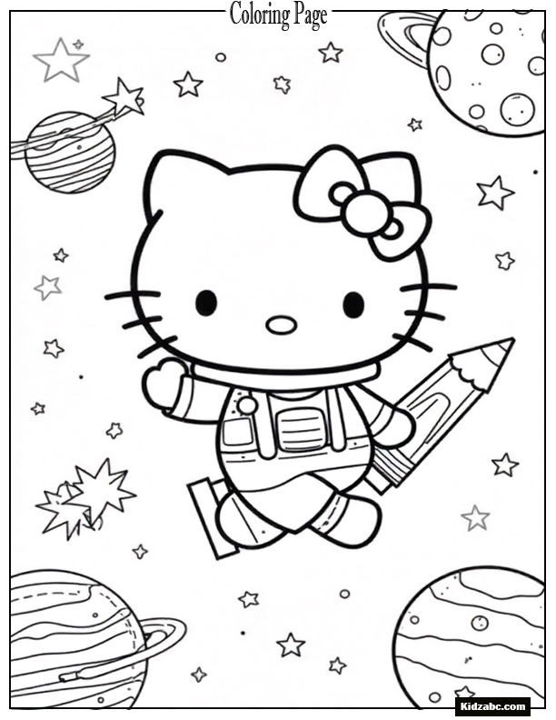 Hello Kitty Coloring Pages