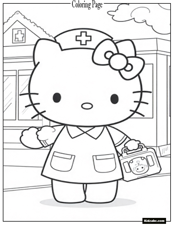 Hello Kitty Coloring Pages