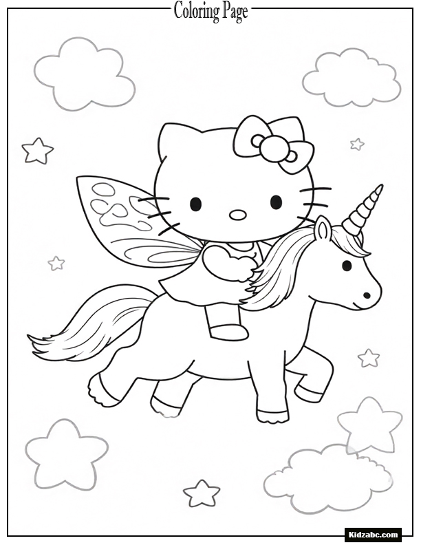 Hello Kitty Coloring Pages
