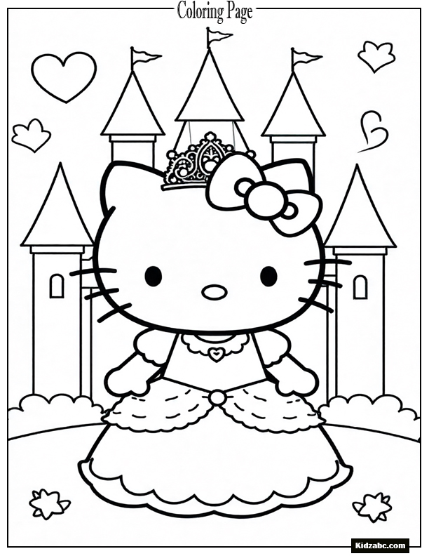 Hello Kitty Coloring Pages