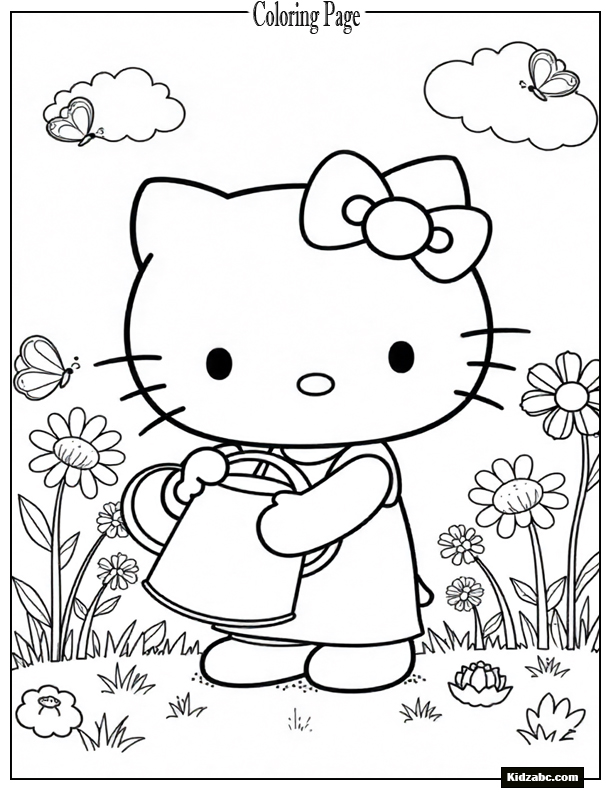 Hello Kitty Coloring Pages