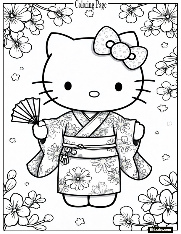 Hello Kitty Coloring Pages