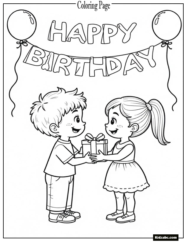 Birthday Coloring Pages