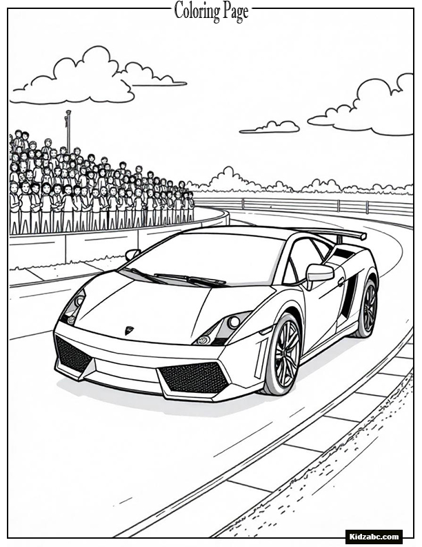 Lamborghini Gallardo on a racetrack