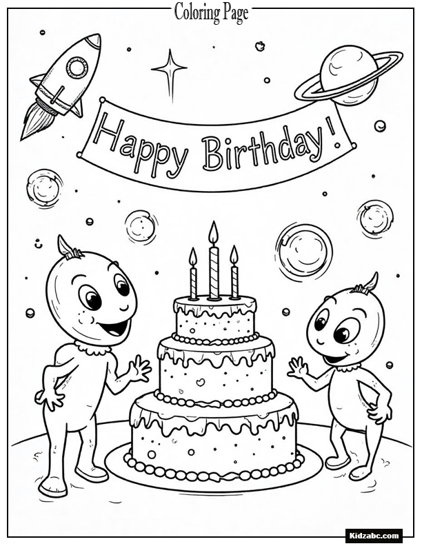 Birthday Coloring Pages