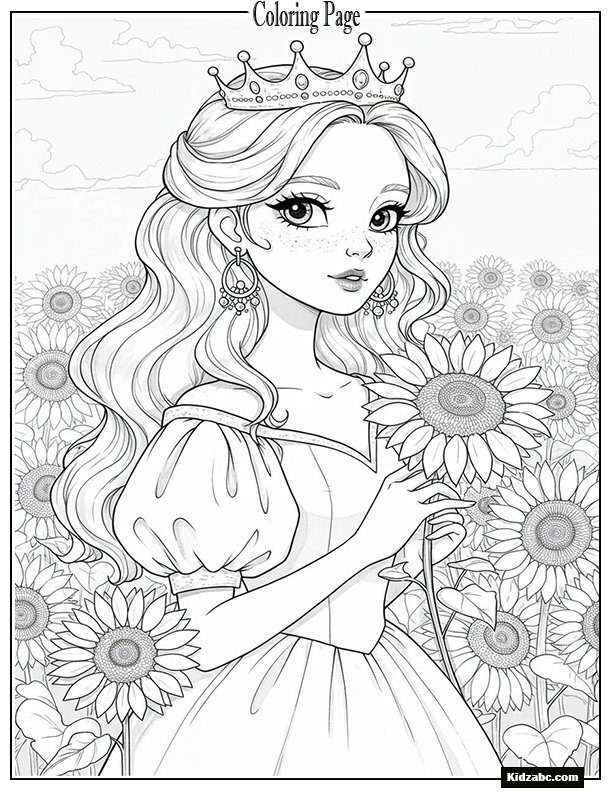 Princess Peach holding a sunflower, smiling face