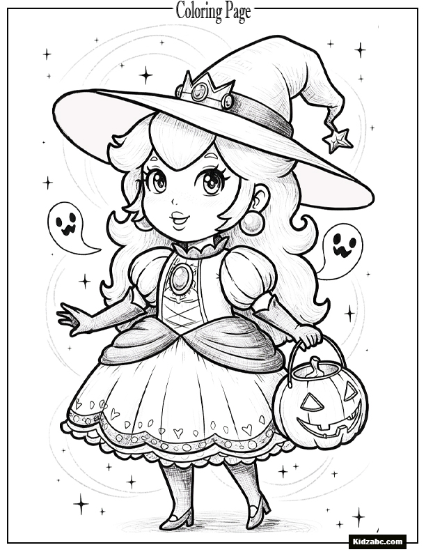 Princess Peach in Halloween costume