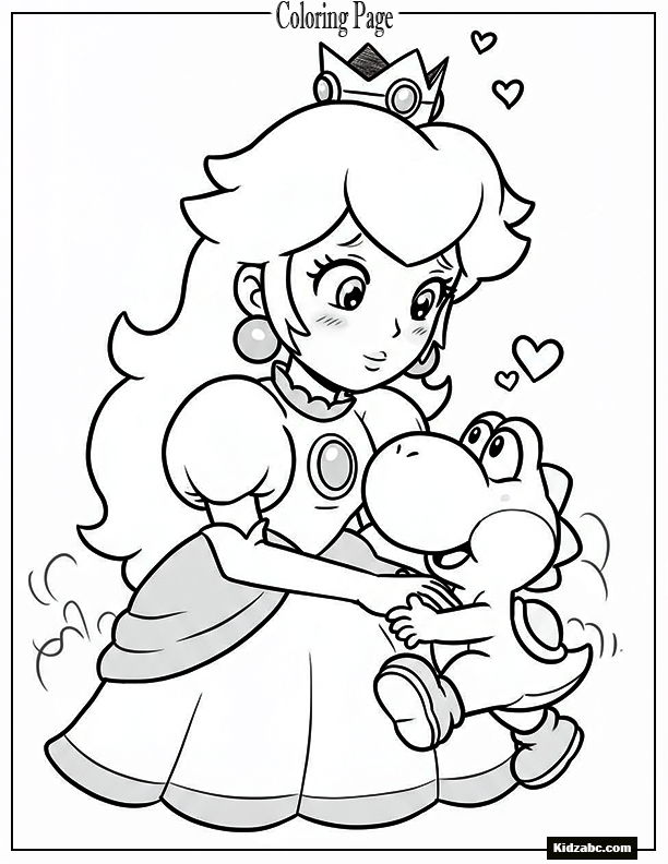 Princess Peach with baby Yoshi