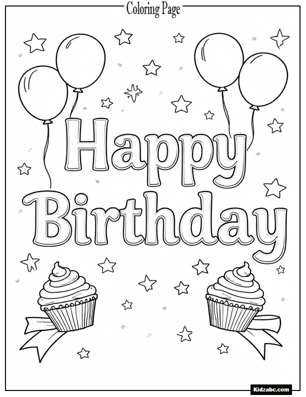 Birthday Coloring Pages