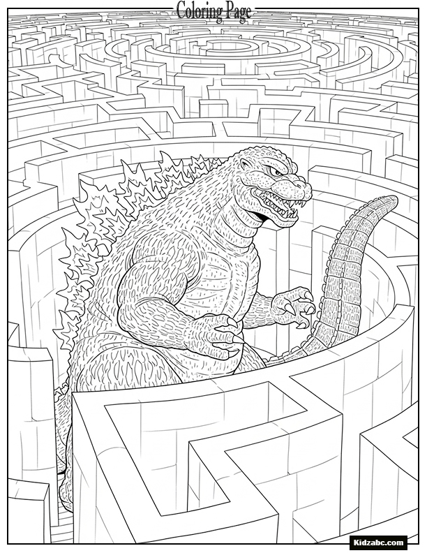 A Godzilla-sized monster trapped in a giant maze