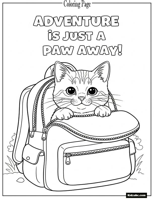 A cat peeking out of a backpack