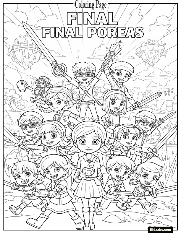 Final battle scene with all characters