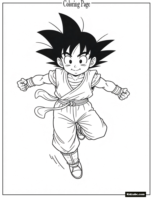 Dragon Ball Z Goku Coloring Pages 