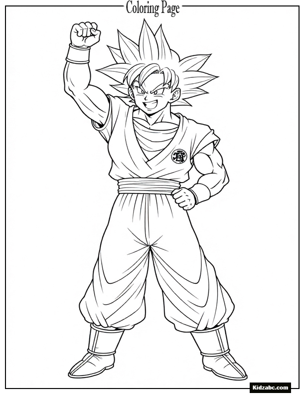 Dragon Ball Z Goku Coloring Pages 