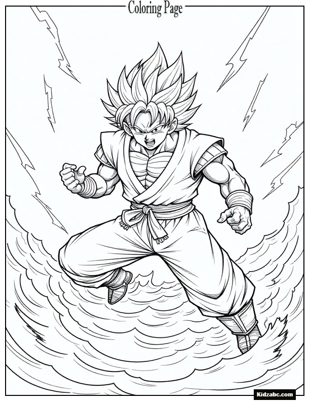 Dragon Ball Z Goku Coloring Pages 