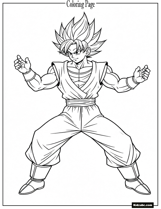 Dragon Ball Z Goku Coloring Pages 