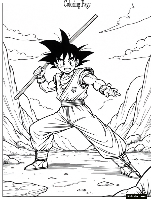 Dragon Ball Z Goku Coloring Pages 