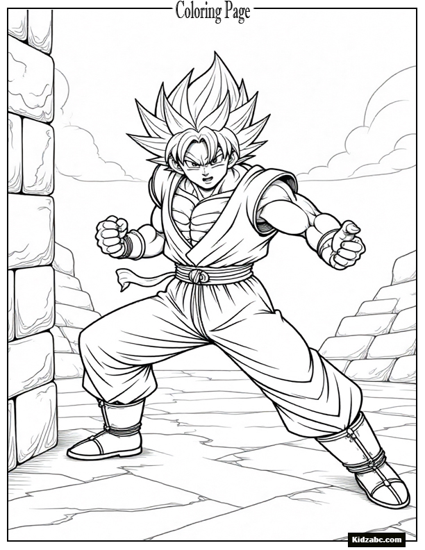 Dragon Ball Z Goku Coloring Pages 