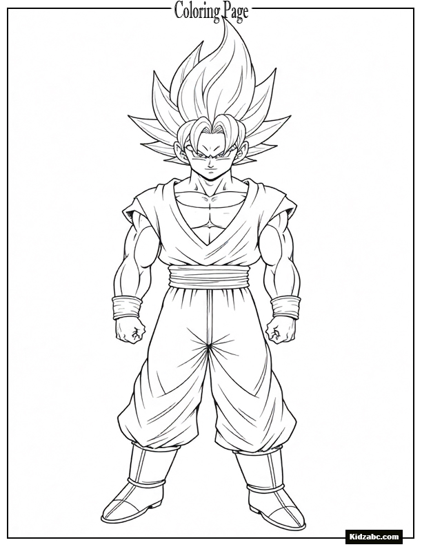 Dragon Ball Z Goku Coloring Pages 