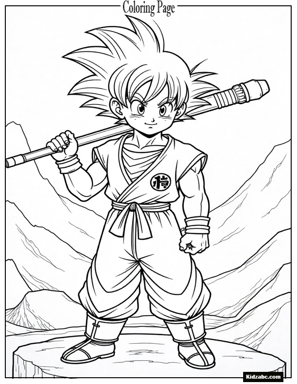 Dragon Ball Z Goku Coloring Pages 