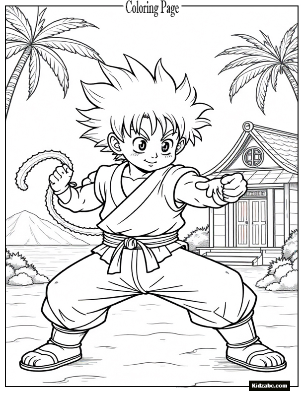 Dragon Ball Z Goku Coloring Pages 
