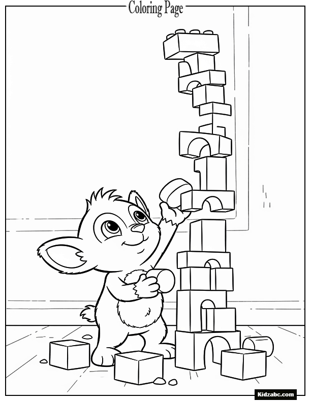 Sprunki building a tall block tower
