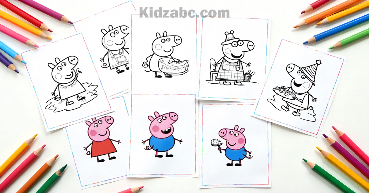 peppa pig coloring pages