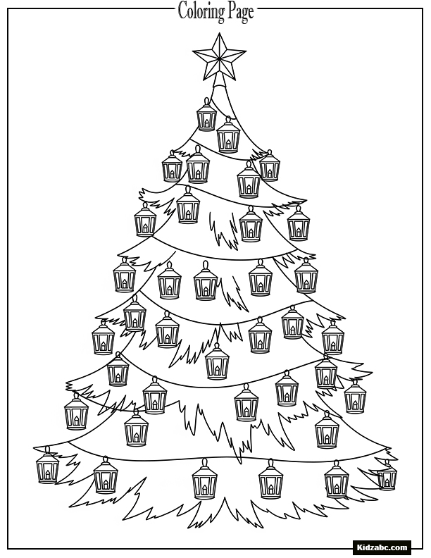 A Christmas tree covered in tiny lanterns